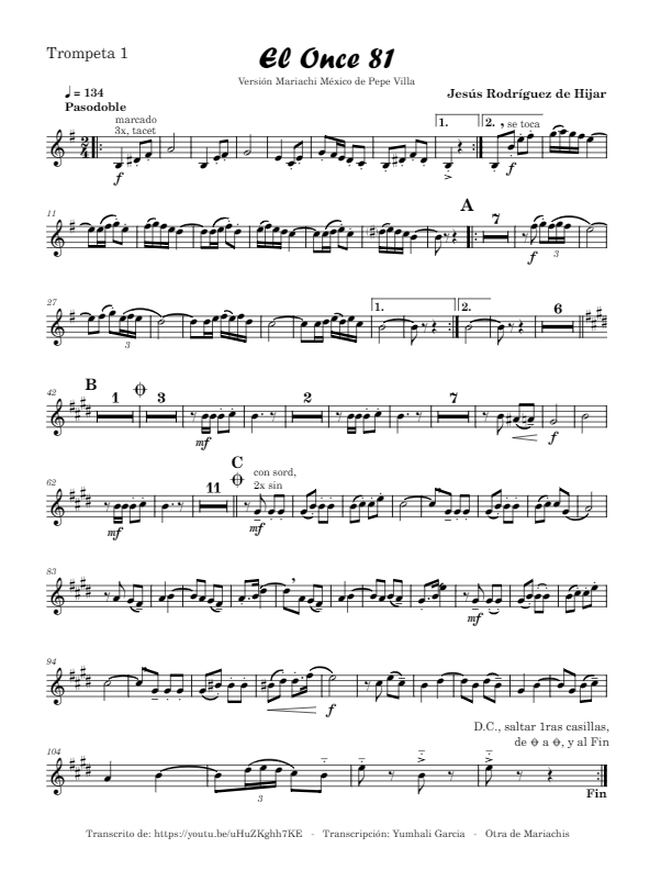 La imagen puede contener una previsualizacion de una partitura